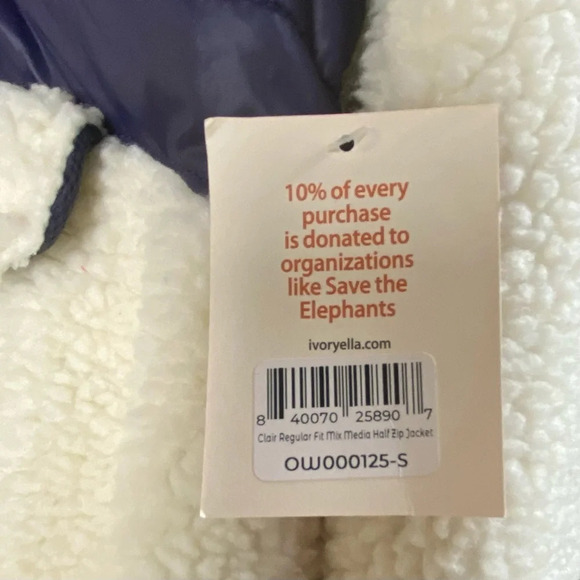 Ivory Ella Sherpa Puffer Mixed Media Women's Hooded Jacket Small NWT - Picture 6 of 11